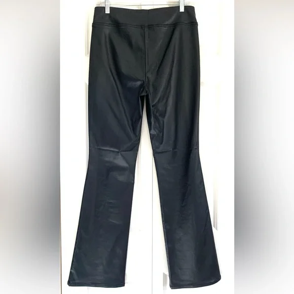 WHBM Extra Hi-Rise Coated Pull-On Flare Jean - Picture 4 of 7